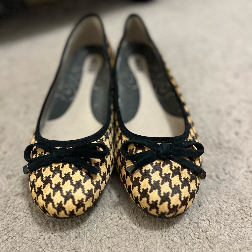 Tan and brown Propet dress flats